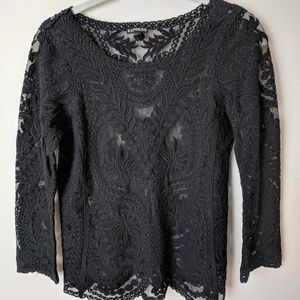 Express embroidered lace blouse